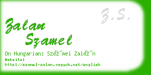 zalan szamel business card